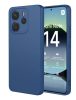 Xiaomi Redmi Note 14 4G kameravédős erősített szilikon tok pastel sötétkék