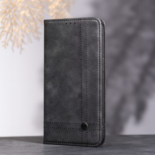 Samsung Galaxy A16 oldalra nyíló könyv tok sok zsebbel fekete