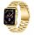 Apple Watch 42 44 45 49 mm rozsdamentes acél óraszíj arany