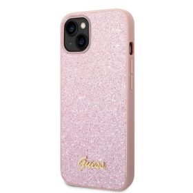 Apple Iphone 14 Guess Glitter Flakes Metal Logo szilikon tok