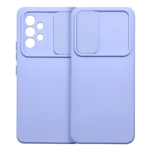 Samsung Galaxy A35 5G ütésálló szilikon tok eltolható kamera védővel lila