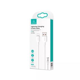   Töltő és adatkábel USAMS SJ605 U84 2,4A Lightning 200cm fehér