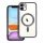 Samsung Galaxy A26 Magsafe kameravédős szilikon tok fekete kerettel