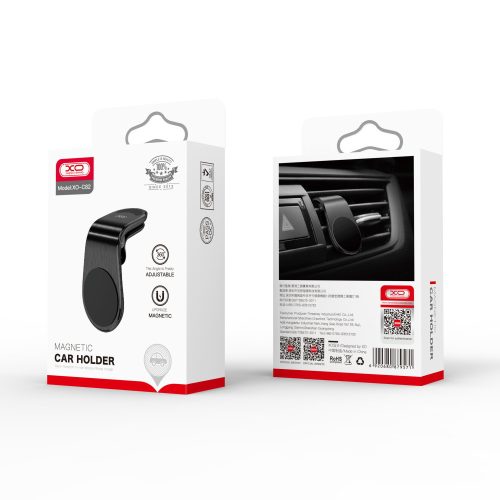 Autós telefon tartó XO C82 szellőzőrácsra rögzíthető mágneses fekete