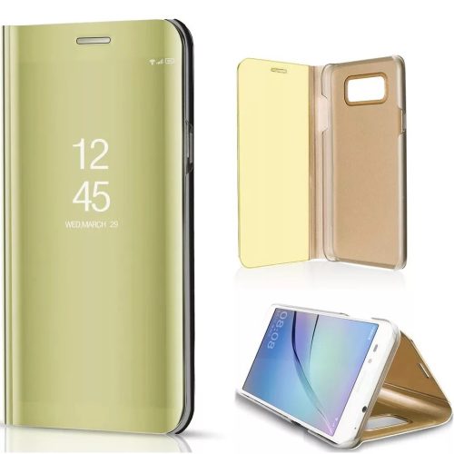 Samsung Galaxy S22 oldalra nyíló Smart View Cover Utángyártott arany