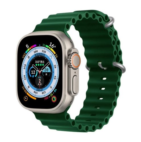 Apple Watch 42 44 45 49 mm ocean sport óraszíj zöld