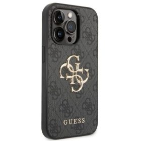   Apple Iphone 15 Pro Max Guess Metal Logo szilikon tok szürke