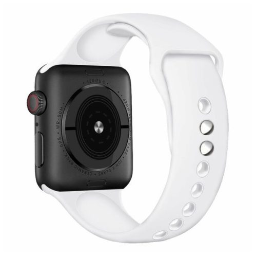 Apple Watch 38 40 41 mm szilikon óraszíj fehér