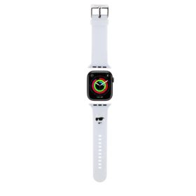   Karl Lagerfeld KLAWMSLCNH Apple Watch 38 40 41 mm szilikon óraszíj fehér
