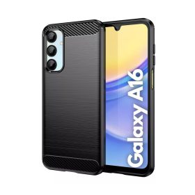  Samsung Galaxy A16 erősített szilikon tok Carbon Elite fekete