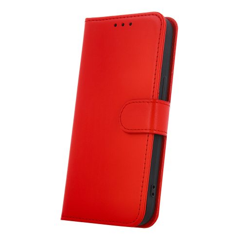 Honor 400 Lite nyitható flip könyv telefon tok füllel piros