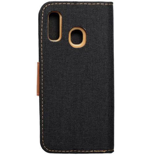 Samsung Galaxy A33 5G oldalra nyíló könyv tok Canvas fekete