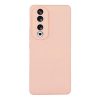 Samsung Galaxy A55 kameravédős erősített szilikon tok pastel púder