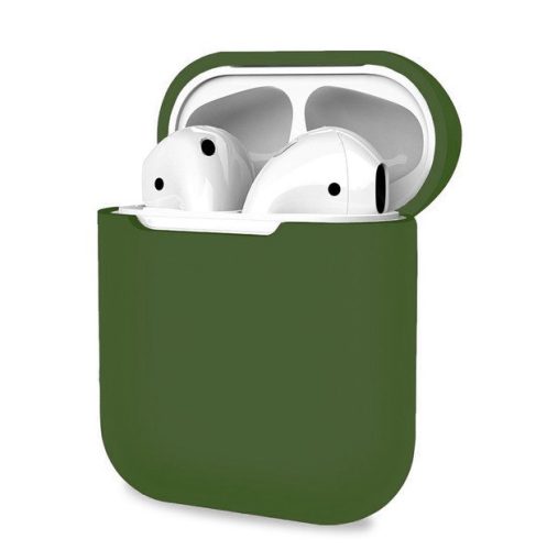 Apple Airpods 1 / 2 szilikon tok éjzöld