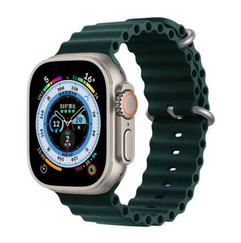 Apple Watch 42 44 45 49 mm ocean sport óraszíj viharzöld