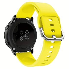  20mm univerzális szilikon óraszíj Samsung Huawei Amazfit Xiaomi sárga