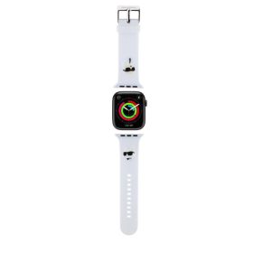   Karl Lagerfeld KLAWLSLKCNH Apple Watch 42 44 45 49 mm szilikon óraszíj fehér