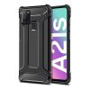 Samsung Galaxy A21s erősített ütésálló szilikon tok fekete