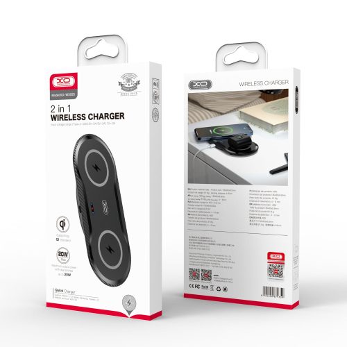 XO WX026 2in1 20w vezeték nélküli töltő állomás