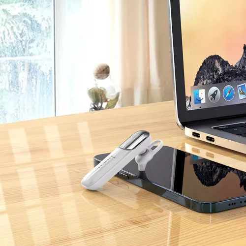  Vezeték nélküli fülhallgató Hoco E57 Multipoint egy oldalas fehér