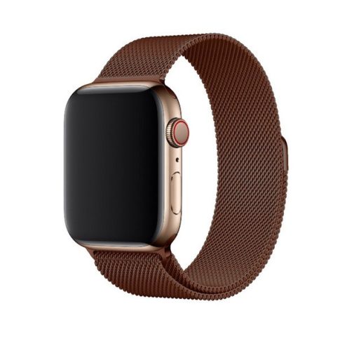 Apple Watch 42 44 45 49 mm milano fém óraszíj barna