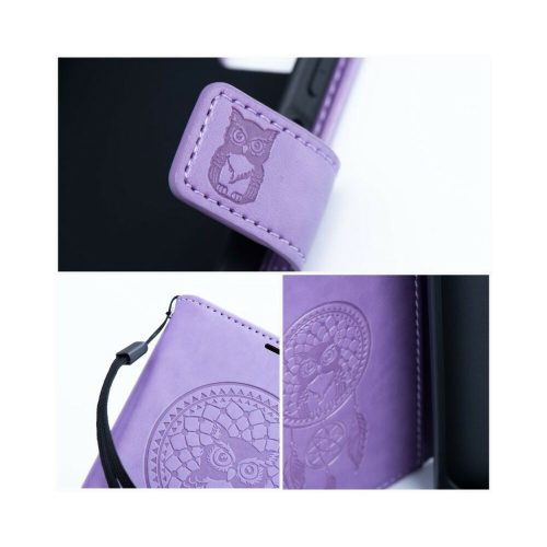 Xiaomi Redmi Note 12 4G oldalra nyíló könyv tok Álomfogó minta lila