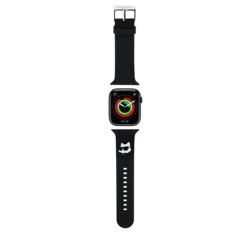 Karl Lagerfeld KLAWMSLCNK Apple Watch 38 40 41 mm szilikon óraszíj fekete