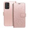 Samsung Galaxy A52 A52s oldalra nyíló könyv tok Mandala minta rozé arany