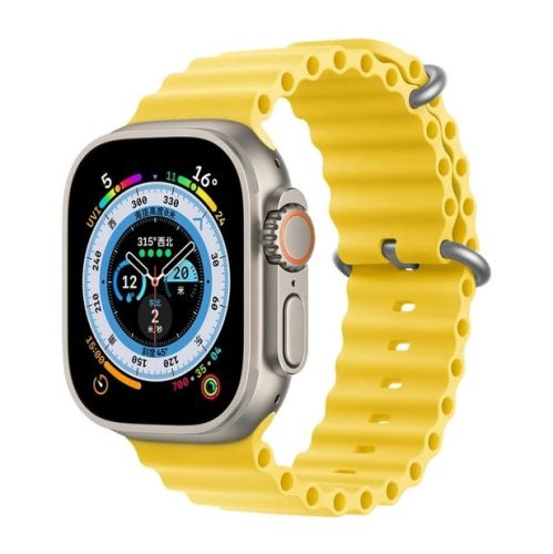 Apple Watch 38 40 41 mm ocean sport óraszíj citromsárga