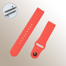 20mm szilikon óraszíj Samsung Huawei Amazfit narancs