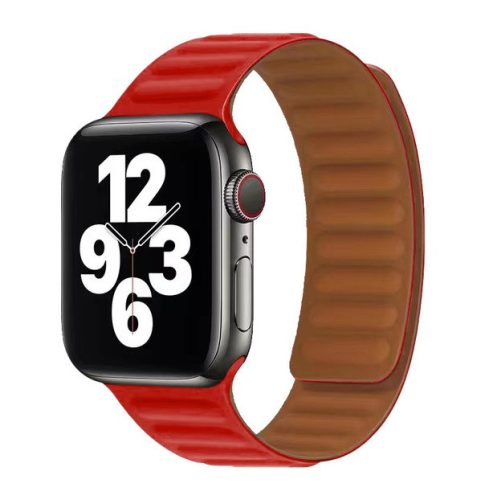 Apple Watch 38 40 41 mm mágneses óraszíj piros