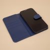 Samsung Galaxy A21s nyitható flip tok csattal kék