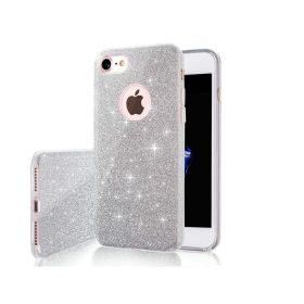 Huawei P30 Lite Glitter szilikon csillogó tok ezüst