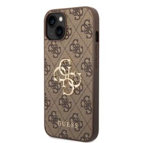 Apple Iphone 12 12 Pro Guess Metal Logo barna szilikon tok