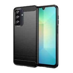   Samsung Galaxy A26 5G erősített szilikon tok Carbon Elite fekete