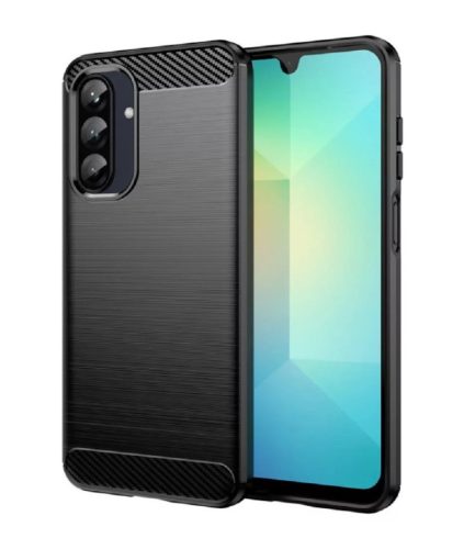 Samsung Galaxy A26 5G erősített szilikon tok Carbon Elite fekete