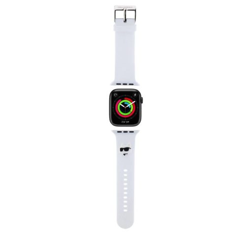 Karl Lagerfeld KLAWLSLCNH Apple Watch 42 44 45 49 mm szilikon óraszíj fehér