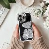 Apple Iphone 16 tok csillogó maci mintával ezüst