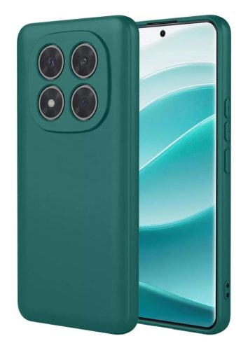 Honor X6a erősített kameravédős szilikon tok zöld