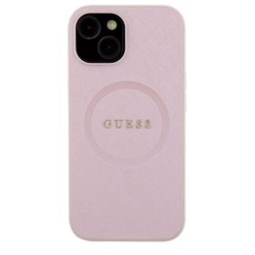 Apple Iphone 15 Pro Guess Saffiano Magsafe szilikon tok pink