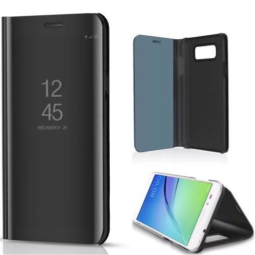 Samsung Galaxy S23 Plus oldalra nyíló Smart View Cover Utángyártott fekete