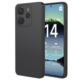   Xiaomi Redmi Note 14 4G kameravédős erősített szilikon tok pastel fekete