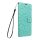 Samsung Galaxy A12 oldalra nyíló könyv tok Mandala minta zöld