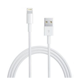   Töltő és adatkábel Apple készülékekhez Lightning - Usb A 200cm 2A MD818ZM gyári csomagolás nélküli Fehér