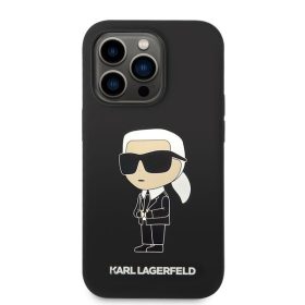   Apple Iphone 14 Karl Lagerfeld Liquid Silicone fekete szilikon tok