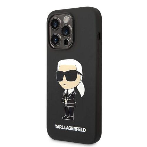 Apple Iphone 12 12 Pro Karl Lagerfeld Liquid Silicone fekete szilikon tok