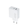 Hálózati töltőfej Maxlife PD 45W gyors töltő adapter USB-A Type-c aljzattal fehér