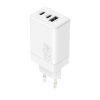 Hálózati töltőfej Maxlife PD 65W gyors töltő adapter USB-A Type-c aljzattal fehér