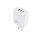 Hálózati töltőfej Maxlife PD 65W gyors töltő adapter USB-A Type-c aljzattal fehér