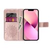 Samsung Galaxy A16 oldalra nyíló könyv tok Mandala minta rozé arany